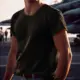 Black T-Shirt, Daily Casual Mens T-Shirt