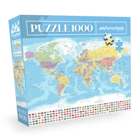 World Map 1000 Piece Puzzle QNGL-01660