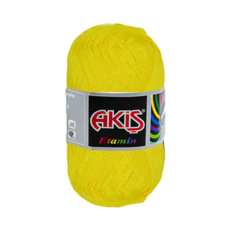 Akis Etamine Thread 740 Light Yellow Color 30gr