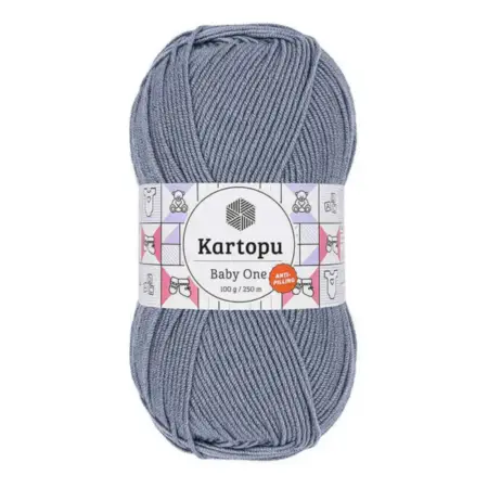 Kartopu Baby One Blue Color Hand Knitting Yarn 100gr Hobby Craft Thread K0571