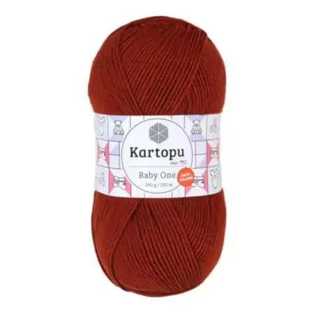 Kartopu Baby One Burgundy Color Hand Knitting Yarn 100gr Hobby Craft Thread K0832