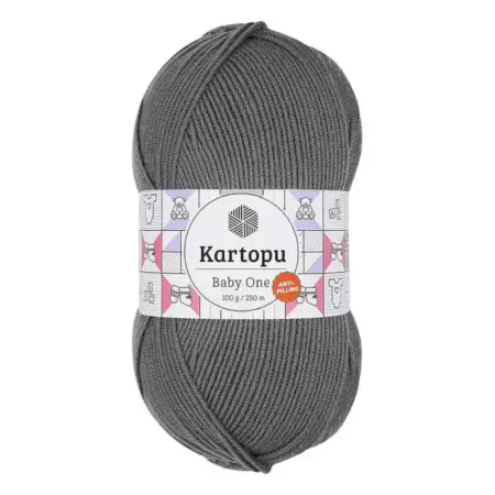 Kartopu Baby One Grey Color Hand Knitting Yarn 100gr Hobby Craft Thread K1002