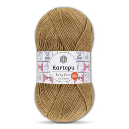 Kartopu Baby One K0847 Brown Color Hand Knitting Yarn 100gr Hobby Craft Thread