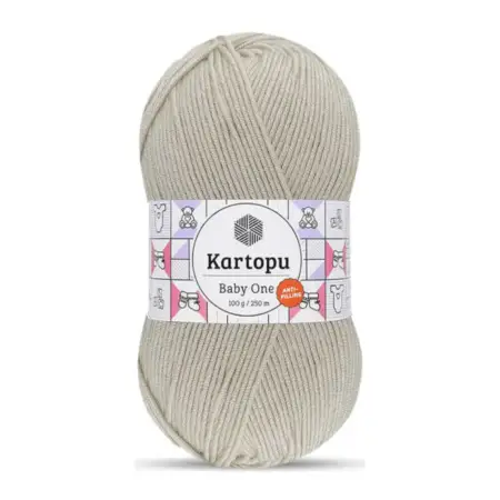 Kartopu Baby One K0945 Beige Color Hand Knitting Yarn 100gr Hobby Craft Thread