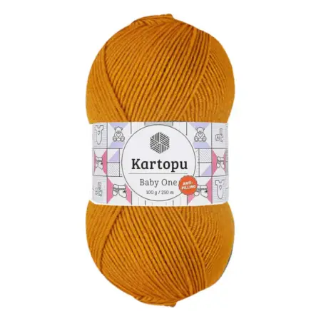Kartopu Baby One Mustard Color Hand Knitting Yarn 100gr Hobby Craft Thread K0313