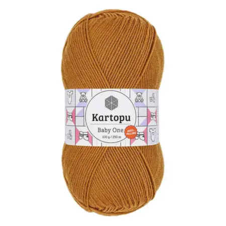 Kartopu Baby One Mustard Color Hand Knitting Yarn 100gr Hobby Craft Thread K1854