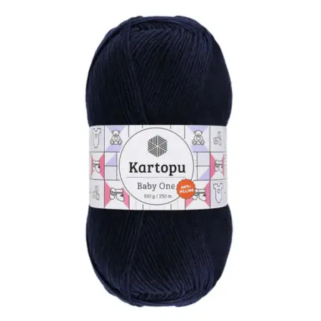 Kartopu Baby One Navy Color Hand Knitting Yarn 100gr Hobby Craft Thread K0636
