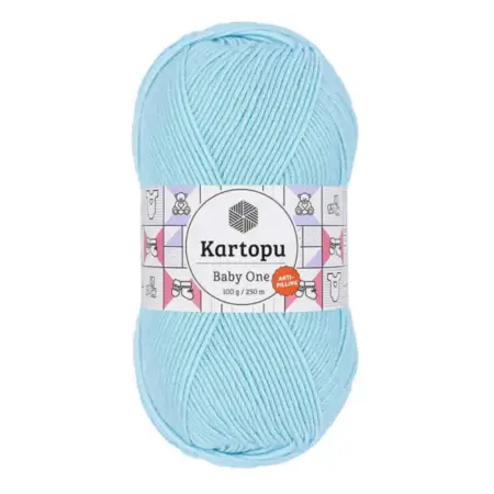 Kartopu Baby One Turquoise Color Hand Knitting Yarn 100gr Hobby Craft Thread K0502
