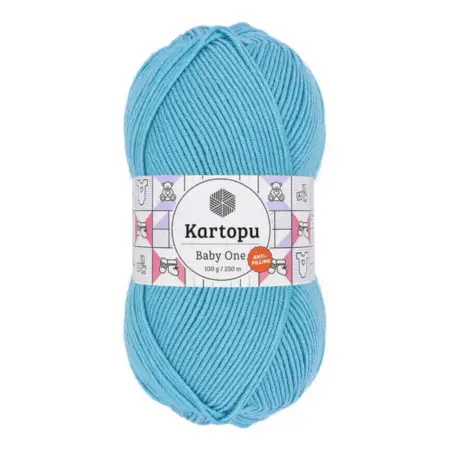 Kartopu Baby One Turquoise Color Hand Knitting Yarn 100gr Hobby Craft Thread K0576