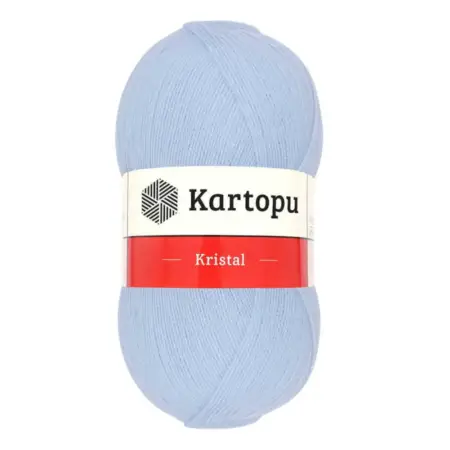 Kartopu Kristal Blue Color Hand Knitting Yarn 100gr Hobby Craft Thread K1543