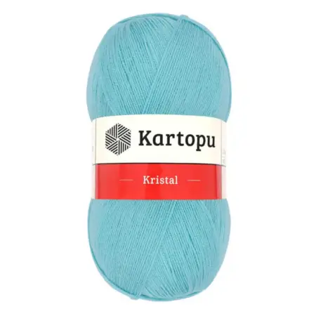 Kartopu Kristal Blue Color Hand Knitting Yarn 100gr Hobby Craft Thread K1553