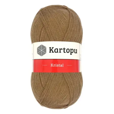 Kartopu Kristal Brown Color Hand Knitting Yarn 100gr Hobby Craft Thread K0885