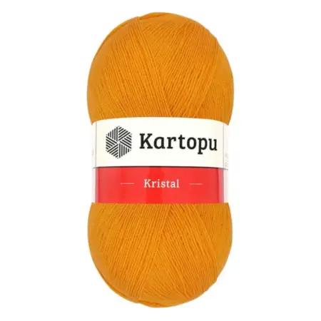 Kartopu Kristal Orange Color Hand Knitting Yarn 100gr Hobby Craft Thread K0312