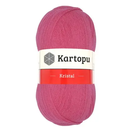 Kartopu Kristal Pink Color Hand Knitting Yarn 100gr Hobby Craft Thread K0733