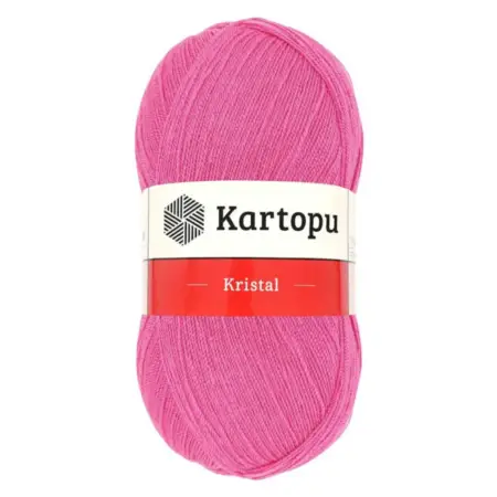 Kartopu Kristal Pink Color Hand Knitting Yarn 100gr Hobby Craft Thread K0772