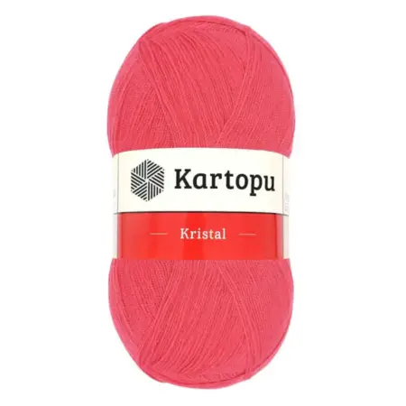 Kartopu Kristal Pink Color Hand Knitting Yarn 100gr Hobby Craft Thread K0812