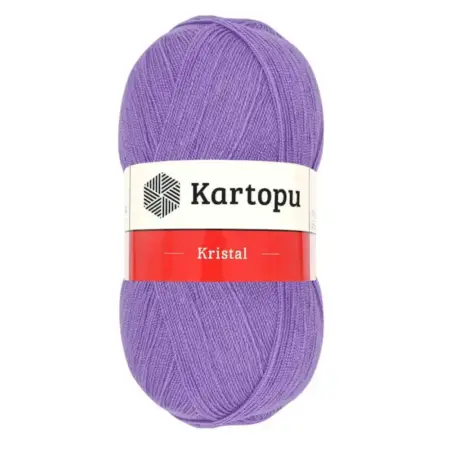 Kartopu Kristal Purple Color Hand Knitting Yarn 100gr Hobby Craft Thread K0708