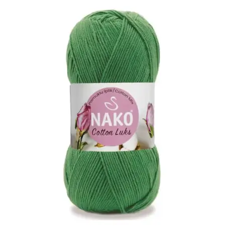 Nako Cotton Lux 97576 Green Color Hand Knitting Yarn 100gr Hobby Craft Thread