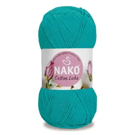 Nako Cotton Lux 97581 Turquoise Color Hand Knitting Yarn 100gr Hobby Craft Thread