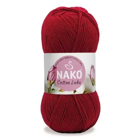 Nako Cotton Lux 97590 Cherry Color Hand Knitting Yarn 100gr Hobby Craft Thread