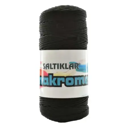 Saltiklar Macrome Thread 0060 Black Color 100gr Hobby Craft Hand Knitting Yarn