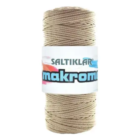 Saltiklar Macrome Thread 0260 Beige Color 100gr Hobby Craft Hand Knitting Yarn