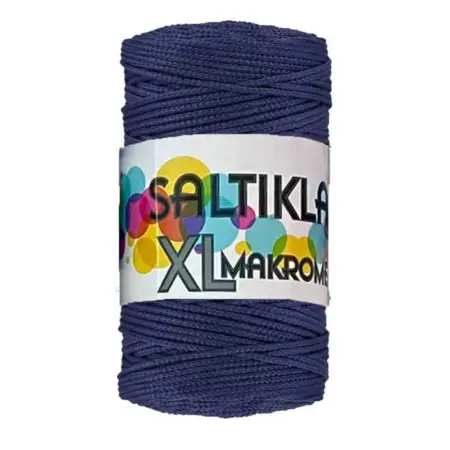 Saltiklar Macrome Thread 0370 Navy Color 200gr Hobby Craft Hand Knitting Yarn