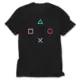 Gamepad Buttons Black T-Shirt