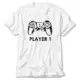 Gamepad Player 1 White T-Shirt
