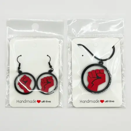 Hand Earrings and Necklace, Hand Power Earrings and Necklace