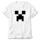 Minecraft Creeper Face White T-Shirt