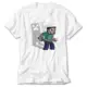 Minecraft Creeper Shadow White T-Shirt