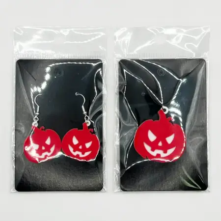 Pumpkin Earrings and Necklace, Halloween Pumpkin Earrings and Necklace
