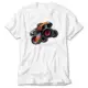 Cartoon Monster Truck White T-Shirt