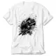 Cartoonish Travelling Black Car White T-Shirt
