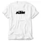 KTM Motorcycle Black Logo White T-Shirt