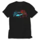 Lamborghini Blue Red Neon Black T-Shirt