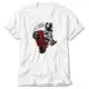 Motorcycle Cartoon White T-Shirt