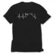 Motorcycle Heartbeat Line Black T-Shirt