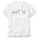 Motorcycle Heartbeat Line White T-Shirt