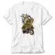 Motorcycle Skull Rider White T-Shirt
