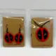 Deadpool Earrings and Necklace, Deadpool Logo Earrings and Necklace